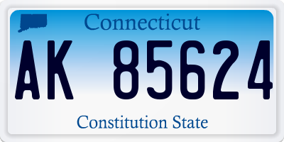 CT license plate AK85624