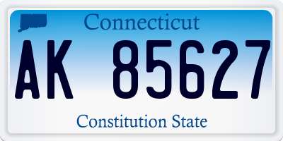 CT license plate AK85627