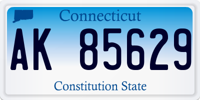 CT license plate AK85629