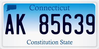 CT license plate AK85639