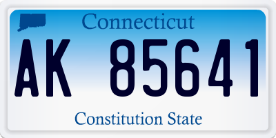 CT license plate AK85641
