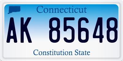 CT license plate AK85648