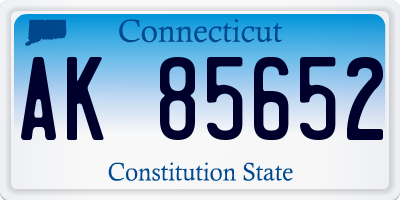 CT license plate AK85652