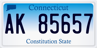CT license plate AK85657