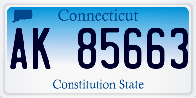 CT license plate AK85663