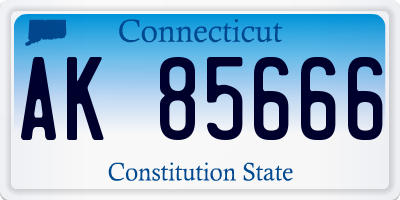 CT license plate AK85666