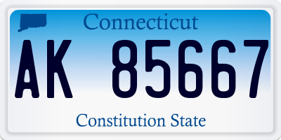 CT license plate AK85667