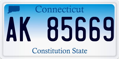 CT license plate AK85669