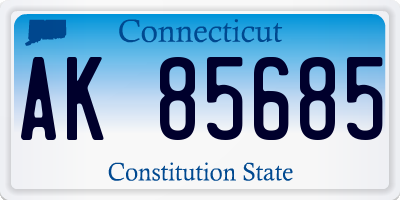 CT license plate AK85685