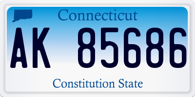 CT license plate AK85686