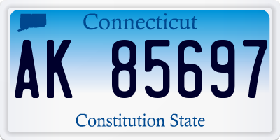 CT license plate AK85697