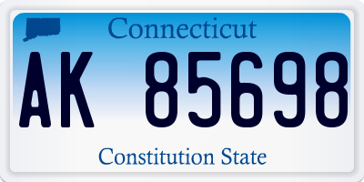CT license plate AK85698