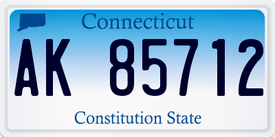 CT license plate AK85712