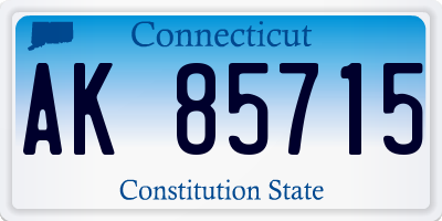CT license plate AK85715