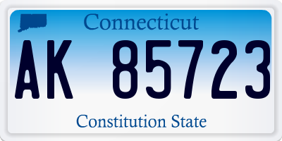 CT license plate AK85723
