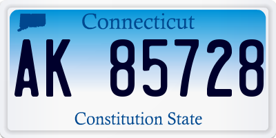 CT license plate AK85728