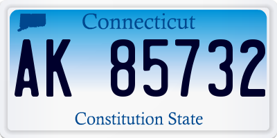 CT license plate AK85732