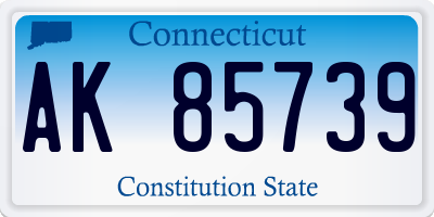 CT license plate AK85739