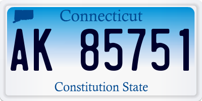 CT license plate AK85751