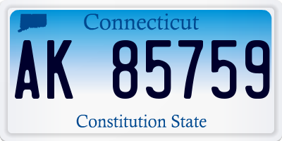 CT license plate AK85759