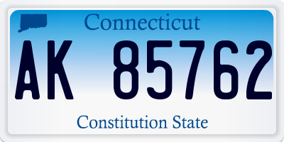 CT license plate AK85762