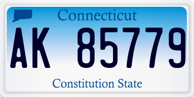 CT license plate AK85779