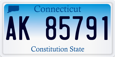 CT license plate AK85791