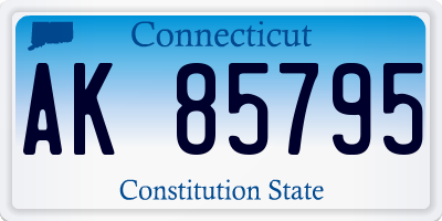 CT license plate AK85795