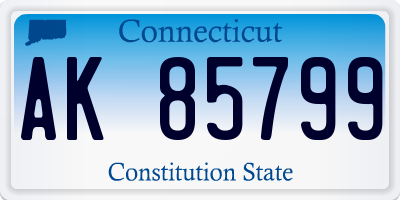 CT license plate AK85799