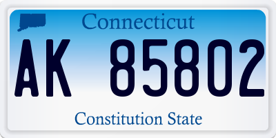 CT license plate AK85802