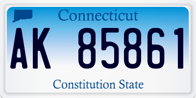 CT license plate AK85861