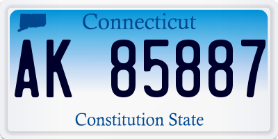 CT license plate AK85887