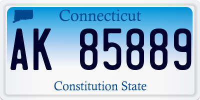 CT license plate AK85889