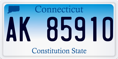 CT license plate AK85910
