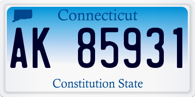 CT license plate AK85931