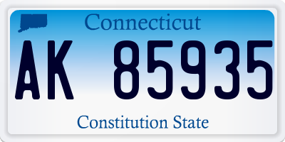 CT license plate AK85935