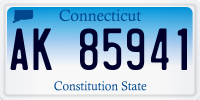 CT license plate AK85941