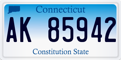 CT license plate AK85942