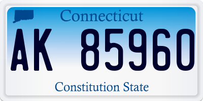 CT license plate AK85960