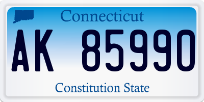 CT license plate AK85990