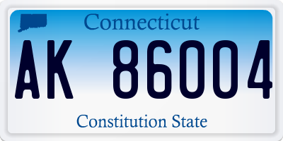 CT license plate AK86004
