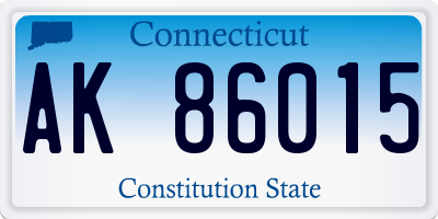 CT license plate AK86015