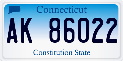 CT license plate AK86022