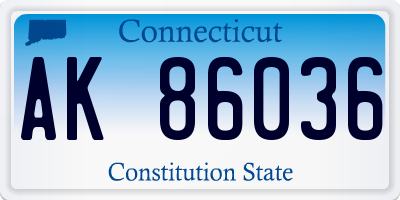 CT license plate AK86036