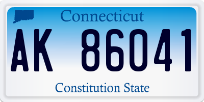 CT license plate AK86041