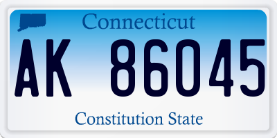CT license plate AK86045