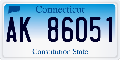 CT license plate AK86051