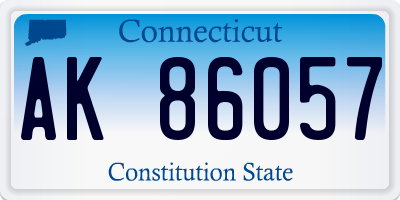 CT license plate AK86057