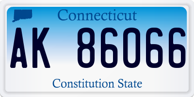 CT license plate AK86066