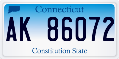 CT license plate AK86072
